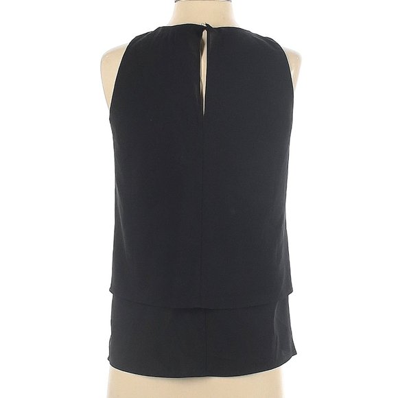 🐦‍⬛J. Crew Factory Black Tiered Sleeveless Top - Picture 2 of 4